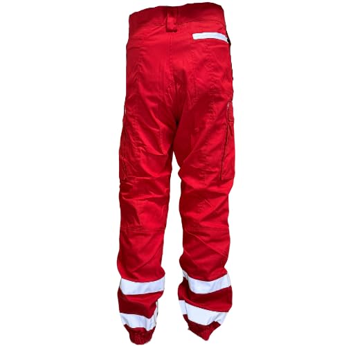 Generico Completo Operativo Croce Rossa Italiana - Divisa Tecnica Regular Fit: Sahariana Multitasche e Pantalone Professionale con Bande Riflettenti