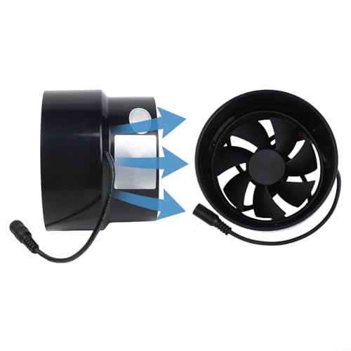 12 V Abluftventilator, 110 mm - 100 mm, Lüftungssystem mit geräuscharmem 39 dB Betrieb, für Badezimmer, Küche, Gewächshaus, Innen- und Außenbereich, 5 W Stromverbrauch, 110 m³/h Luftstrom (Luftauslass 12 V Abluftventilator, 110 mm - 100 mm, Lüftungssystem mit geräuscharmem 39 dB Betrieb, für Badezimmer, Küche, Gewächshaus, Innen- und Außenbereich, 5 W Stromverbrauch, 110 m³/h Luftstrom (Luftauslass