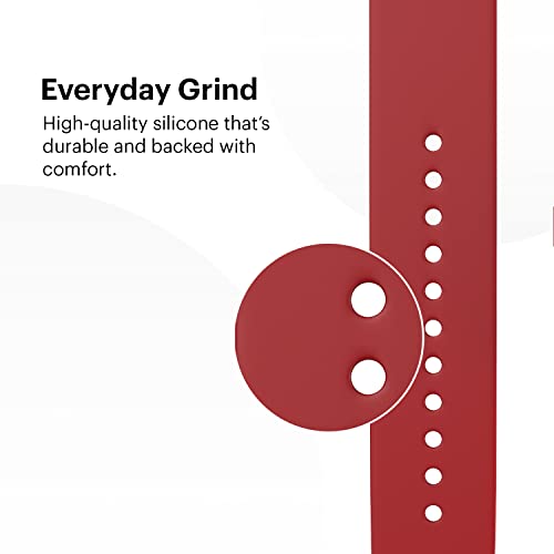 Image of Noise 22mm Silicone Smart Watch Strap Compatible with ColorFit Ultra /Ultra 2, Vision, Caliber, Pro 3, Active /GPS, Buzz, Core, Nav /Nav+, Endure Smartwatch Straps for Men & Women (Rose Red) - by Noise