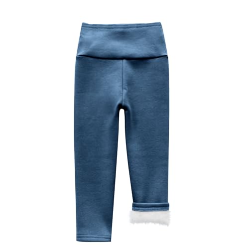 Kids Sherpa Lined Sweatpants Winter Warm Fleece Pants Girls Thermal Leggings Boys High Waisted Thermal Tights3