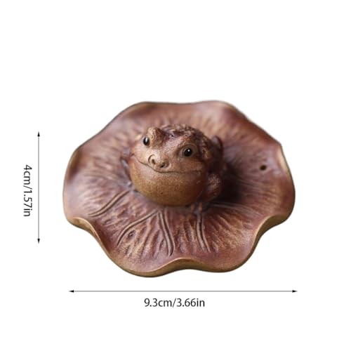 Théière grenouille en sable violet et support couvercle Kung Fu - 3