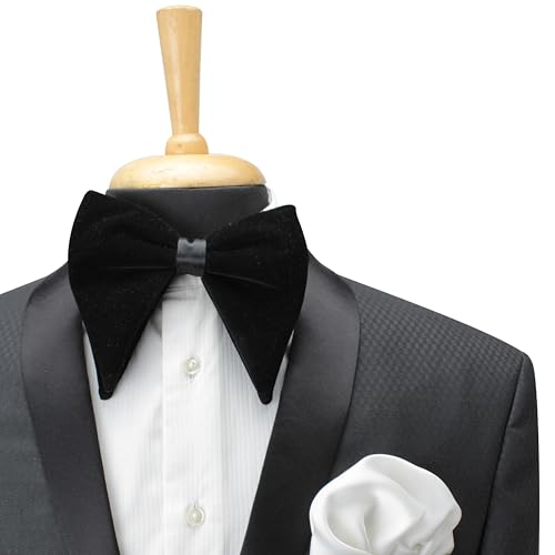 Image of Peluche Solid Essentials Butterfly Black Butterfly Bow Tie