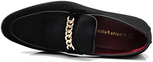 Image of Enzo Romeo Plum05 Men's Dress Loafers Elastic Slip on with Buckle Fashion Shoes