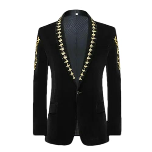Veste de mariage homme en velours brodé tenue habillée coupe slim