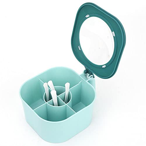 Tarros de condimentos 4 cuadrículas caja de condimentos frasco de especias de rejilla múltiple botella de condimento con tapa y cucharas, 4 compartimentos para sal, azúcar, pimienta, ollas de