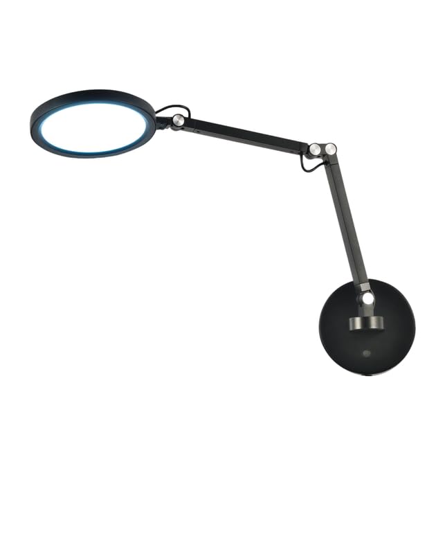 Applique murale ronde réglable LED noire 9W CCT dimmable salon