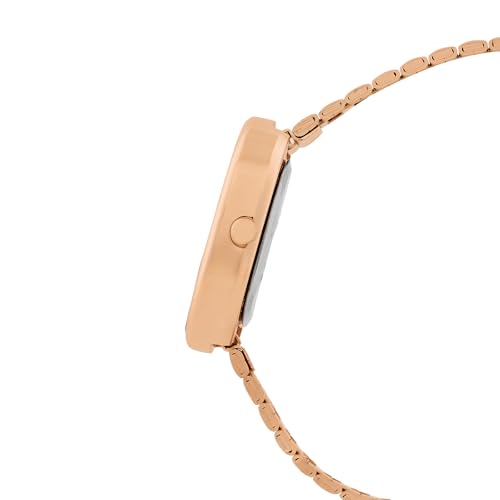 Image of Joker & Witch Eterna Rose Gold Sunray Small Oval Dial Rose Gold Linked Chain Strap Women's Watch