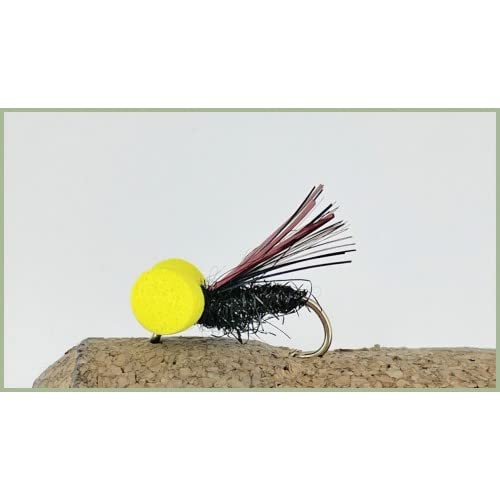 Booby Flies, 6 Pack Dynamite Booby Flies, Red & Black, size 10 Fly Fishing