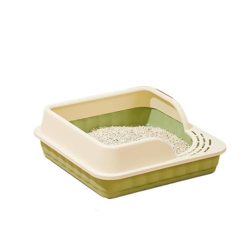 Caja de arena para gato con bordes semi cerrados y diseño abierto miniatura 1