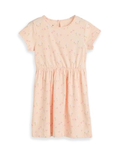 Image of Amazon Brand - Symbol Girls Fit and Flare Printed 100% Cotton Knit Dress | Age 2-10 Years