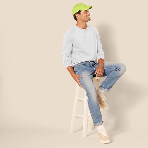 Amazon Essentials Men's Slim-Fit Long-Sleeve Henley Shirt