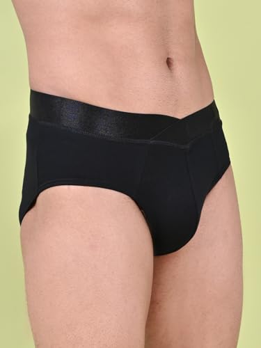 Image of Rupa Colors Modern Solid Brief for Men, Cotton Blend, Regular Fit, Outer Elastic, Pack of 1