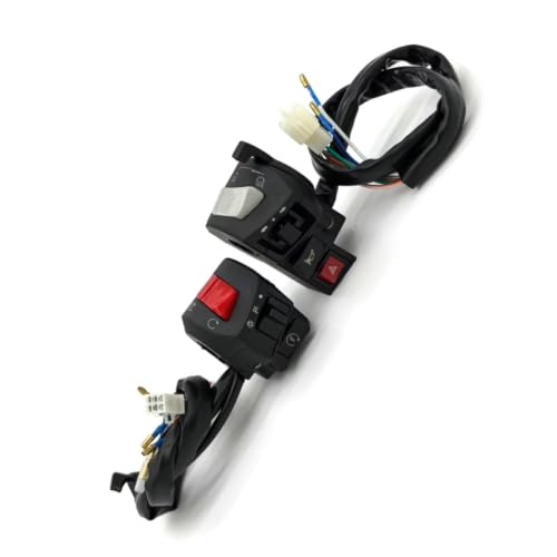 Interrupteur de guidon de moto 22mm avec finitions soignées pour klaxon et warnings