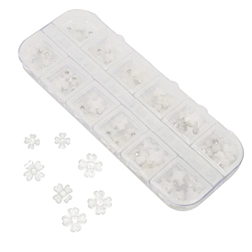 FRCOLOR Creative Nail Art Decorations Flower Nail Gems Glitters Manicure Patches Set