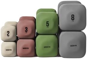 WeGym SafeGrip Square Dumbbells with Anti Slip Handles, Aesthetic Free Weights for Home Workouts, Stable Design Prevents Rolling during Floor Exercises