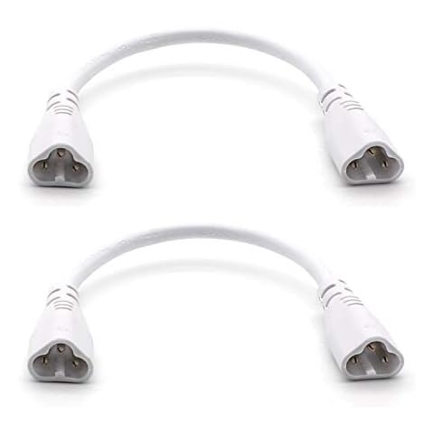 striplight T5 T8 LED Tube Connector Cable Wire 8.5inch Double Male to Male End Extension Cord for Integrated LED Fluorescent Tube Light Bulb Lamp Holder Socket(2-Pack 3Pin Male) Cover