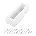 BAKIPACK Macaron Boxes for 6 Macarons White Macaron Boxes with Interior Measurement 7.25" x 1.8" x 1.75" Macarons Box with Clear Window Pack of 25 (without Macaron inside)