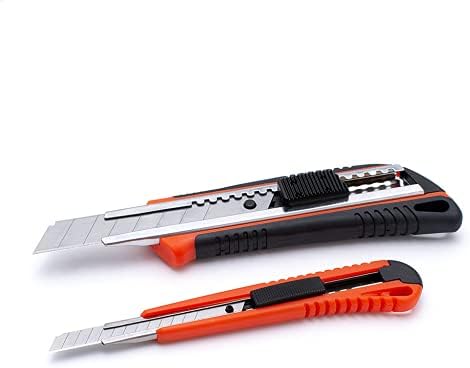 FINDER DJ191779P Utility Knife, Snap Off Blade Knives Set with 20 pcs Blade for Office Home Art Crafts