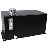 10 Gallon Heavy Duty Hydraulic Reservoir Industrial Steel Tank for Tractors and Trucks with Strainer Gauge Filter Breather Cap UV Resistant Leak-Proof Design