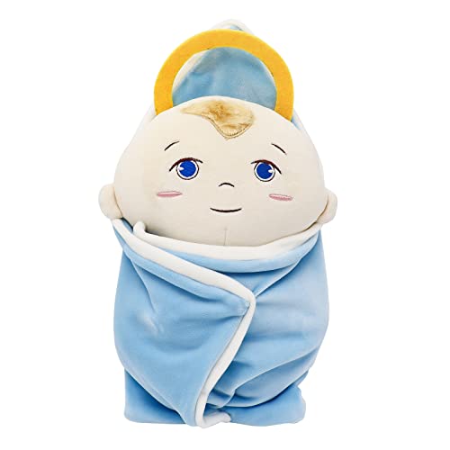 Firecos Jesus de Peluche, Muñeca de Angel de Peluche 25cm, Juguetes de Cristo para Niños Recién Nacidos Muñecos de Cama, Regalos de Pascua Bautizo (Bebé)