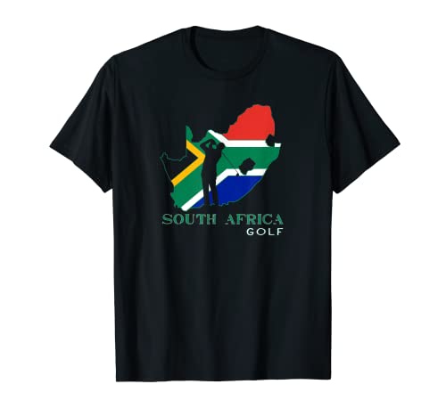 South Africa Flag Golf T-Shirt for African Golfer