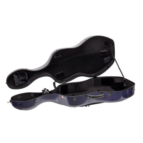 image for Crossrock Poly Carbon Cello Case for 4/4 Full-Size | Matte Blue Finish