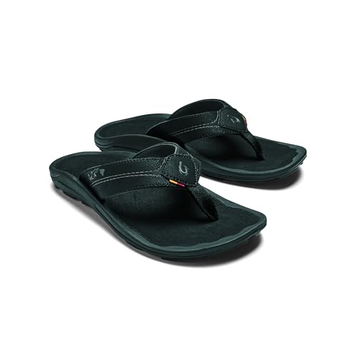 Image of OLUKAI Kipi Men's Beach Sandals, Water Resistant Flip Flops, Quick Dry Material & Arch Support, All-Day Comfort