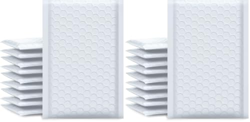 Image of UCGOU Bubble Mailers 4x8 inch White 100 Pack Usable Size 4x7 inch Padded Envelopes