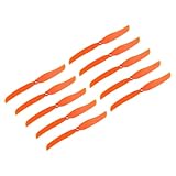QUARKZMAN 12 Stück 9050 RC Propellerblätter Prop 2 Vane 22,9 cm Durchmesser Kunststoff für RC Flugzeug Quadcopter Prop Ersatz, Orange mit 9 Kunststoffunterlegscheiben