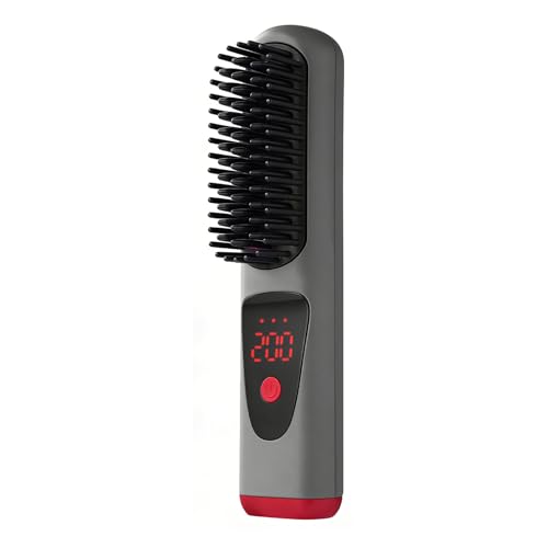 Plancha de pelo portátil – Herramienta de peluquería 4 niveles inalámbrico de cerámica recargable LED | enderezadora profesional – Para salón hogar diario novia viajes regalo cuidado