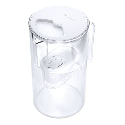 Wessper Glass Water Filter Jug + 1 Water Filter Cartridge, White, 3 Litres - Image 3