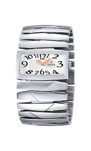 Festina Montre Femme Analogique Acier Inoxydable 316L Argenté - Quartz - Montre Femme - Verre minéral Haute résistance - Special Prices F16771/5
