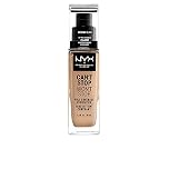 NYX Professional Makeup 24 Hour Full Coverage Lightweight Foundation, Can't Stop Won't Stop, Long Lasting, Waterproof, Vegan Formula, Matte Finish, Shade: Medium olive