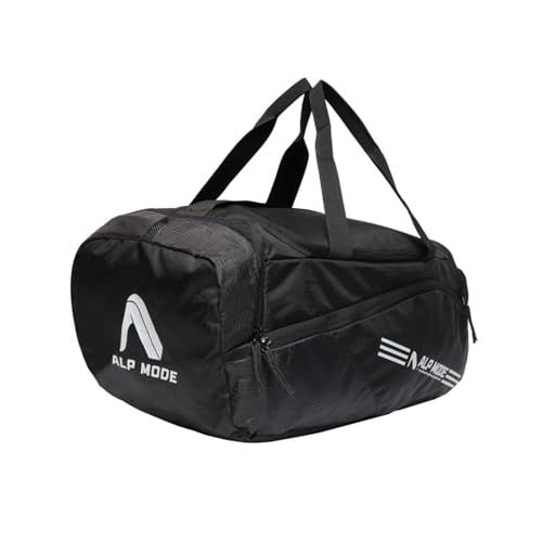 Image of Vectra Gym Duffle Bag with Shoe Compartment & Quick-Access Pocket, Multi-Purpose Travel & Sports Bag with Adjustable Shoulder Strap for Men & Women, Onyx Black