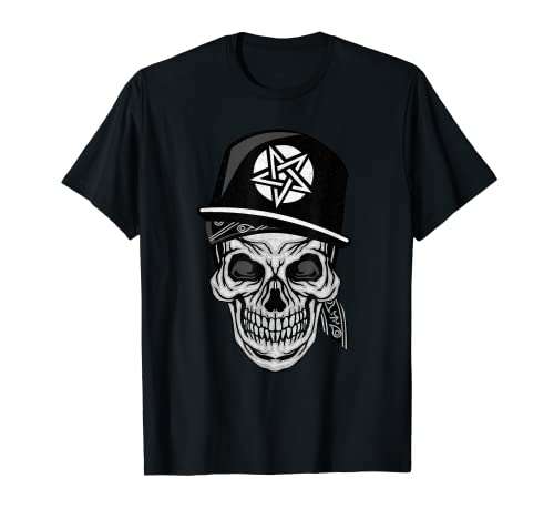Retro Vintage Skull Rapper Tee 90's Hip Hop Camiseta