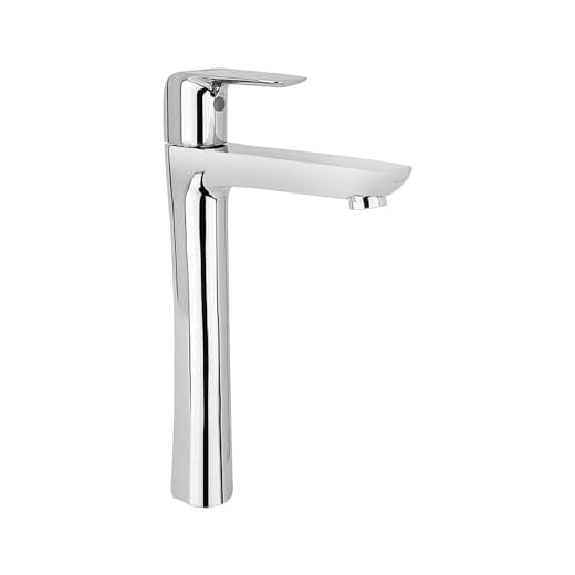 Hindware Italian Collection F400005CP Fluid Pillar Type Water Tap - Tall, Wash Basin Tap, Brass with Chrome Finish | 12-Year Manufacturer Warranty