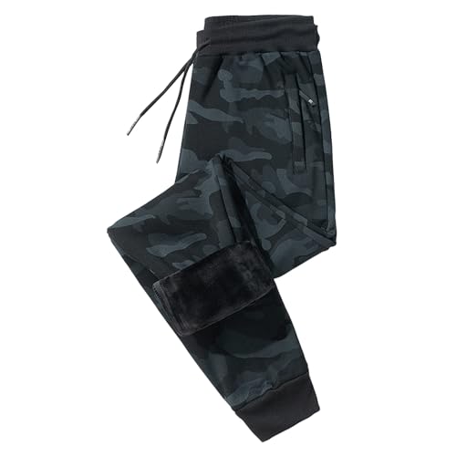 Pantalones de camuflaje para hombre, largos, de algodón, pantalones de chándal para hombre, holgados, pantalones deportivos cálidos, cómodos, informales, elásticos, modernos, deportivos, para fitness