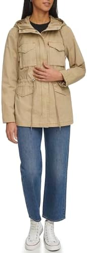 Levi's womens Four Pocket Hooded Military Jacket