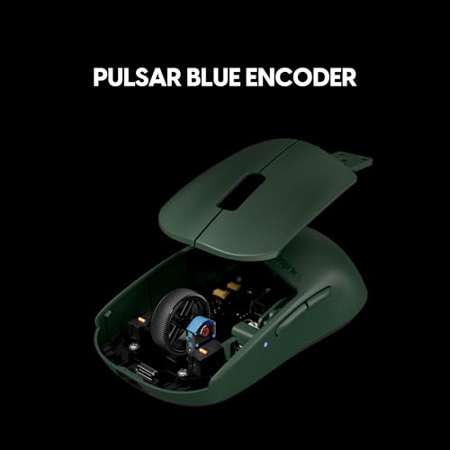 Image of Pulsar Gaming Gears X2 v2 mini Wireless Gaming Mouse, Founder's Edition, Ultra Lightweight 1.80 oz (51 g), Symmetrical, Optical Switch, 2.4 Ghz 1 ms, 26000 DPI, PAW3395 Sensor (Mini, Wireless, Green)