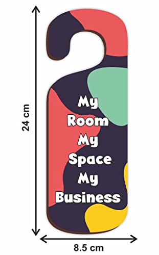 Image of KREEPO My Room My Space My Business MDF Door Sign Hanger Size(24cm x 8.5cm) kr48