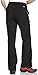 Dickies Women's Flat Front Stretch Twill Pant Slim Fit Bootcut, Black, 16 Long
