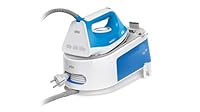 Braun Essentials CareStyle 1 Steam Generator Iron IS1012BL, FreeGlide3D Soleplate, 1.5L Water Tank, Ceramic Soleplate, DoubleSteam Technology, 2-in-1 Integrated Tray, 2200W, White/Blue
