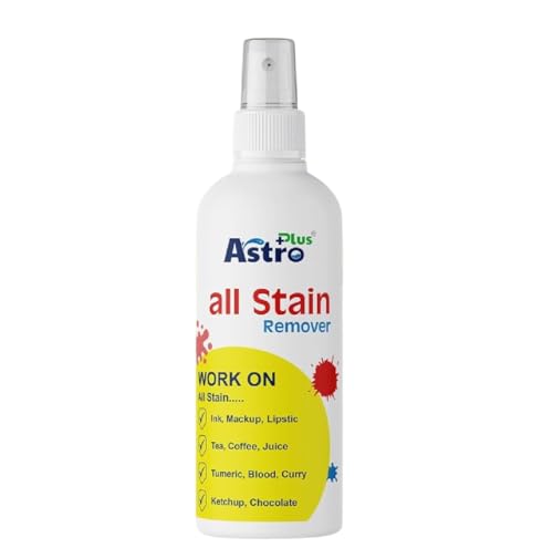 Image of Astro Plus+ Stain Remover Spray for Clothes | Suitable for All Fabrics | Toxin-free Easy to Carry | Eco-friendl Clean All Color Stain Remover Fabric, Carpets, Linens, Laundry (Stain Remover)