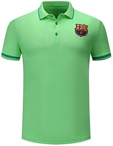 Barcelona Barca Mens Organic Cotton Soccer Polo Tshirt Messi Polo Shirts Purple Size M