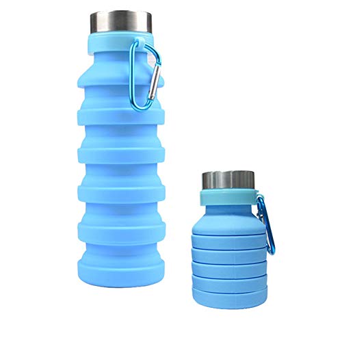 Leau En Silicone 550ml Portable Rétractable Bouteille Pliant Café Gourde Voyage Extérieur Pliable Sport Drink Kettle