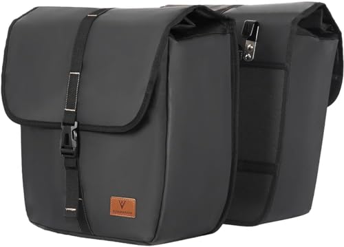 Dmoiuhi 2個防水大容量自転車リアシートバッグ自転車リアラック用バイクバッグ