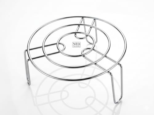 Image of Steel High Baking Rack Cake Drying Stand for Pastry Bread Cookies Cooling Grid Tray (High + Low)