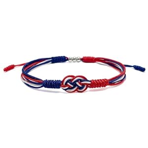USA Infinity String Bracelet United States America Proud Forever Country Proud Flag Color Tibetan Bracelet Surfer Wrist Wrap Bracelet for Men Women Lucky and Protection USAAustralia