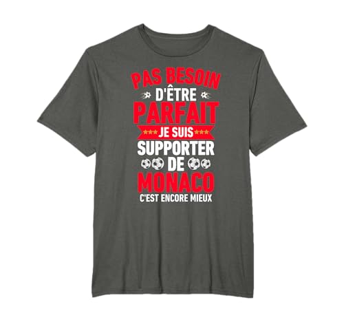 Supporter Monaco Foot Homme Femme Enfant Humour T-Shirt