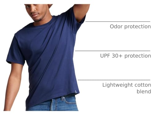 Image of Russell Athletic Mens Dri-Power Short Sleeve Tees, Moisture Wicking, Odor Protection, UPF 30+, Sizes S-4x